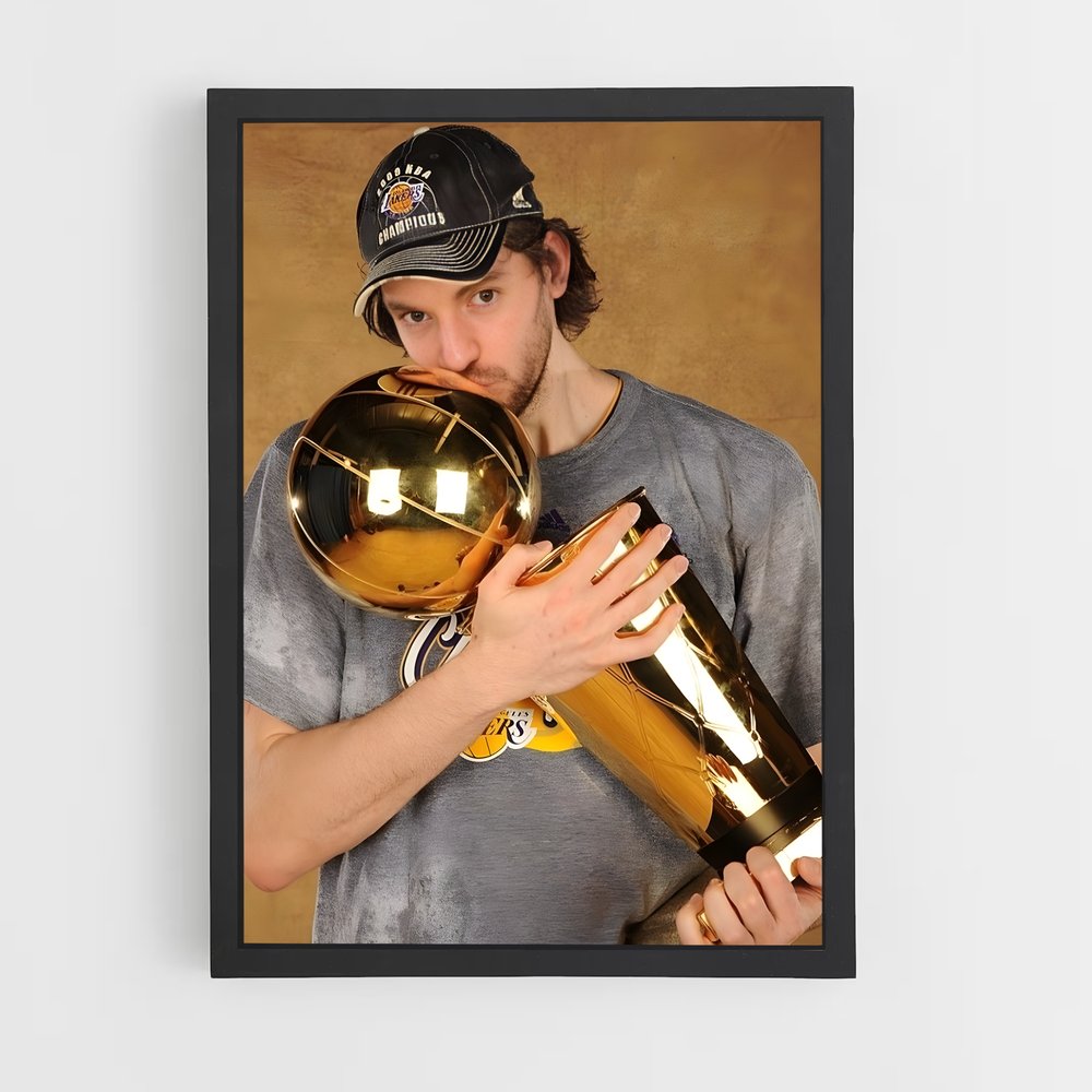 Poster Pau gasol casquette – affiche Basketball (vue 2)